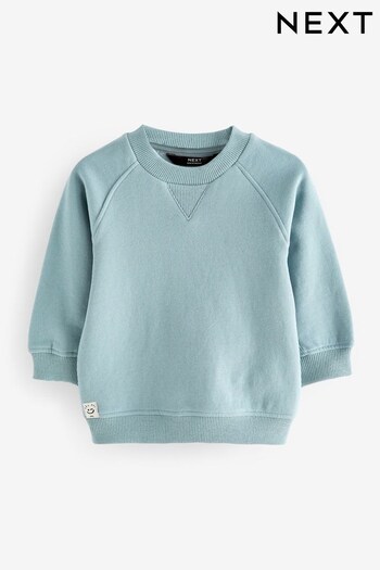 Mineral Blue Sweatshirt Oversized Soft Touch Jersey (3mths-7yrs) (D91091) | £8 - £10