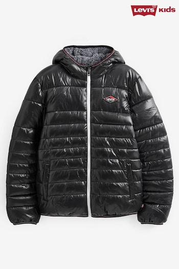 Levis® Sherpa Black Lined Midweight Puffer Jacket (D91300) | £80 - £85
