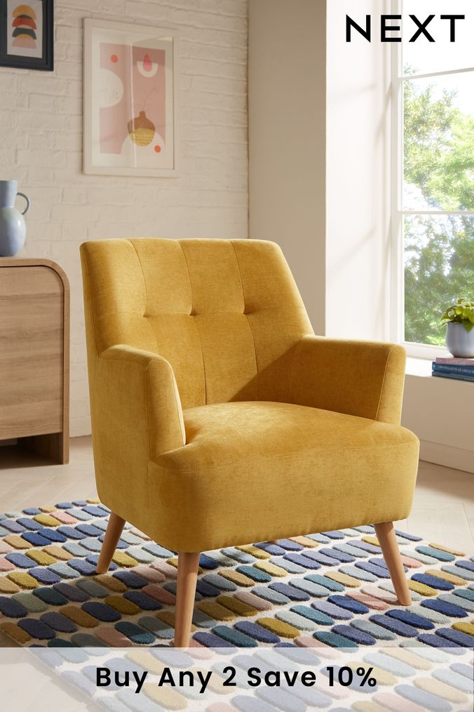 Mustard gold outlet accent chair