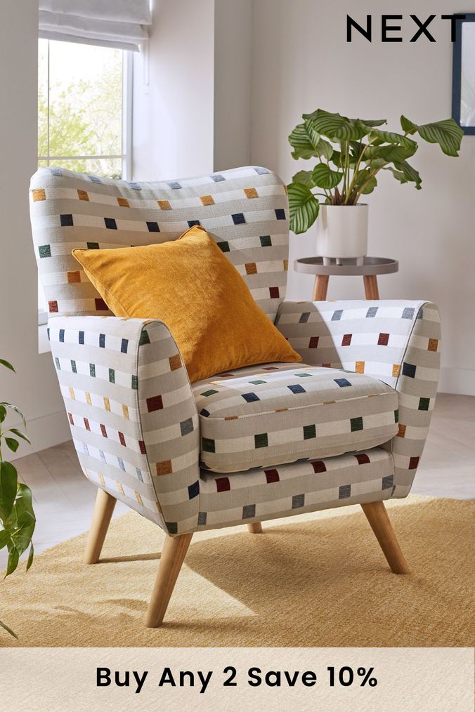 Fabric armchairs sale next