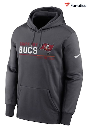 Nike Grey NFL Fanatics Tampa Bay Buccaneers Therma Pullover Hoodie (D91570) | £70