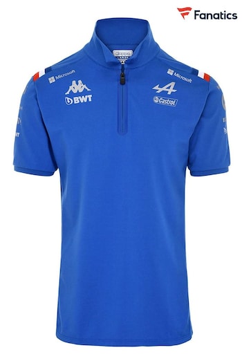 Fanatics Blue BWT Alpine F1 Team 2022 Striped Polo Shirt (D91603) | £70