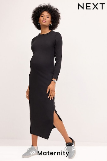Black Maternity Long Sleeve Dress (D91694) | £32