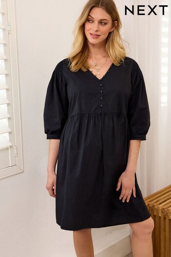 Black Maternity Nursing Smock Dress (D91700) | £38