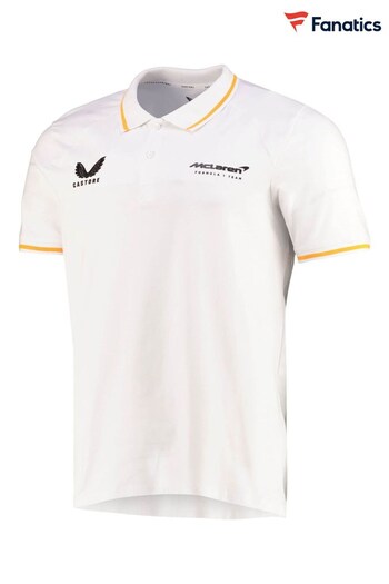 Castore White Fanatics McLaren Polo courtes Shirt (D91739) | £50