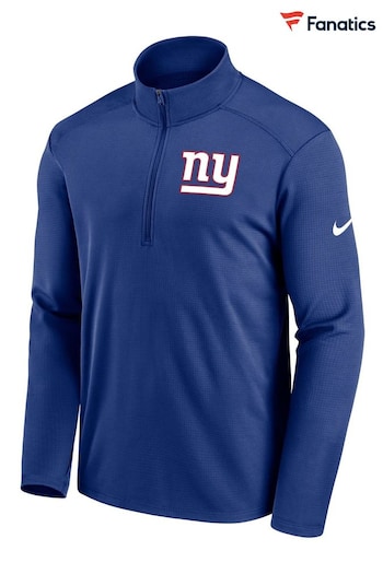Nike Blue Fanatics NFL New York Giants Nike Logo Pacer Half Zip Hoodie (D91753) | £55