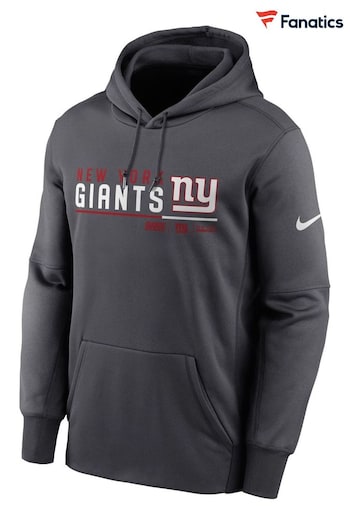 Nike Grey Fanatics NFL New York Giants Thermal Pullover Hoodie (D91754) | £70