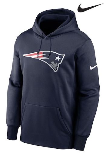 Nike Blue NFL Fanatics New England Patriots Prime Logo Therma Pullover Hoodie (D91772) | £65