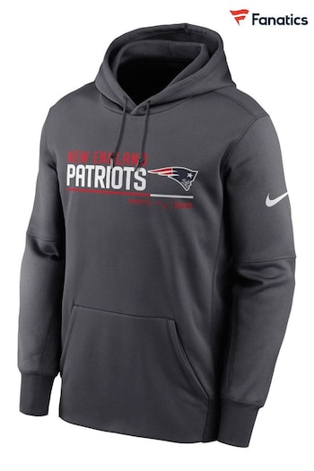 Nike preschool Grey NFL Fanatics New England Patriots Therma Pullover Hoodie (D91792) | £70