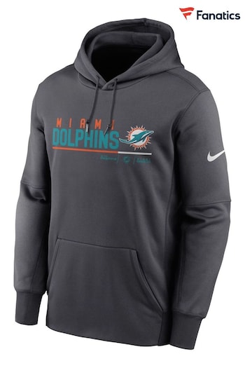 Nike retro Black Fanatics NFL Miami Dolphins Therma Pullover Hoodie (D91851) | £70