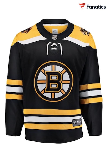 Fanatics Boston Bruins Black Fanatics reflectiveed Home Breakaway Jersey (D91877) | £105