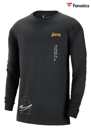 Nike Zoom Black Fanatics Los Angeles Lakers Long Sleeve T-Shirt (D91896) | £38
