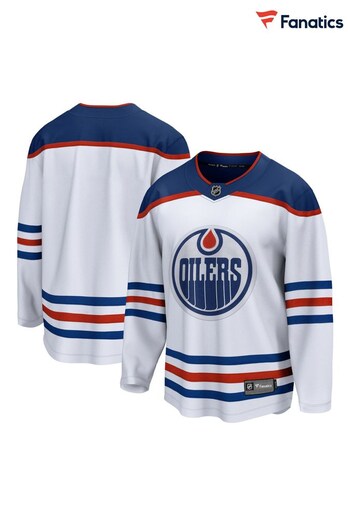 Fanatics Edmonton Oilers Fanatics Branded Away Breakaway White Jersey (D92034) | £105