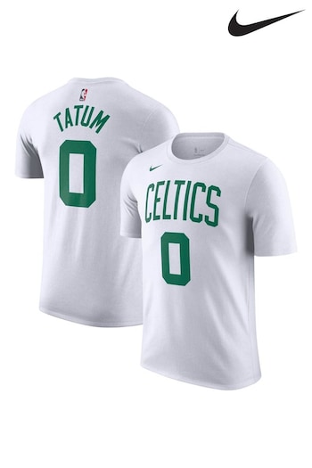 Nike White Fanatics Boston Celtics Jayson Tatum Name & Number Association T-Shirt (D92037) | £33