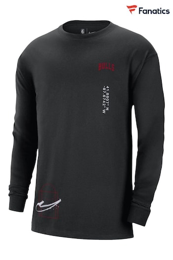 Nike Black Fanatics Chicago Bulls Nike Max 90 One Long Sleeve T-Shirt (D92041) | £38