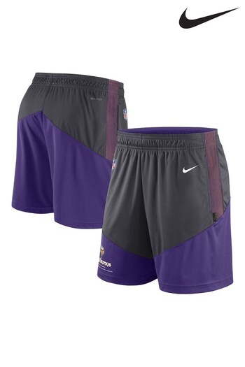 Nike Purple Fanatics Minnesota Vikings Stefan Nike On field sideline Dri-Fit Knit Shorts (D92060) | £45