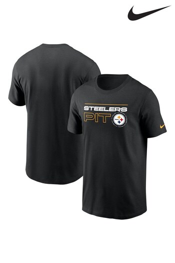 Nike Black NFL Fanatics Pittsburgh Steelers Broadcast T-Shirt (D92069) | £25