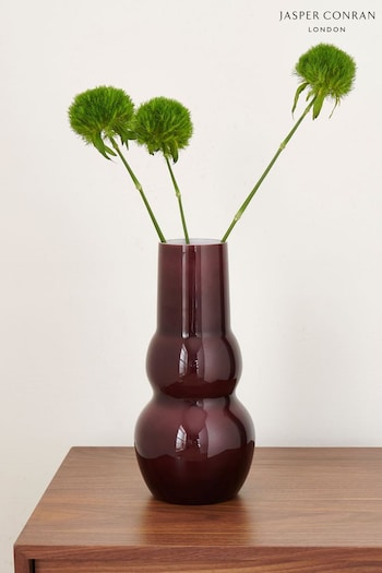 Jasper Conran London Red Sculptural Glass Vase (D92114) | £32