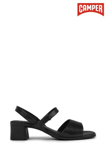 Camper adds's Katie Black Strappy Full Grain Leather Sandals master (D92247) | £99
