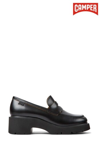 Milah Black Leather Women's Loafers (D92323) | £145