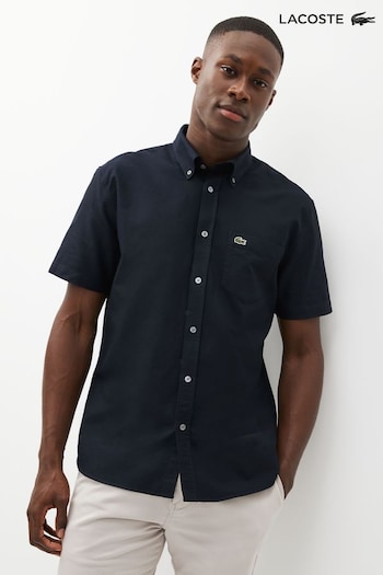 Lacoste Navy Short Sleeve Oxford Shirt (D92345) | £95