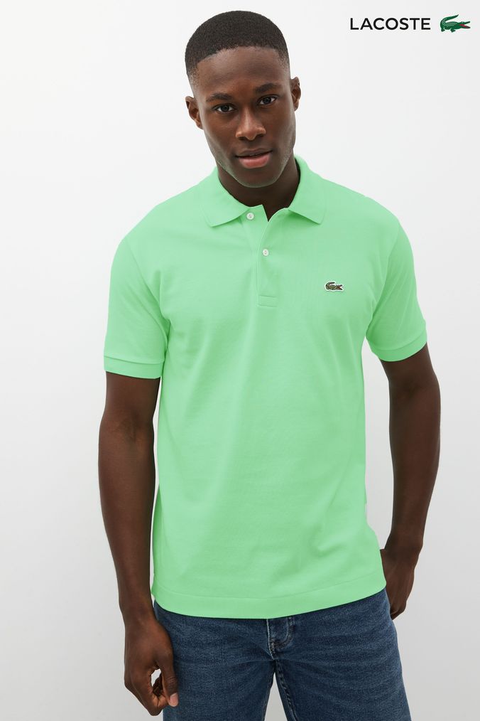 Lime green store lacoste polo