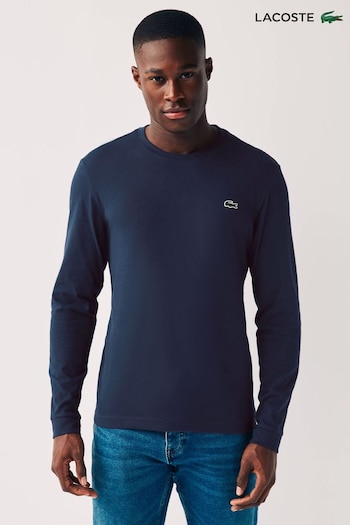 Lacoste Mens Dark Blue Regular Fit Long Sleeve T-Shirt (D92378) | £55