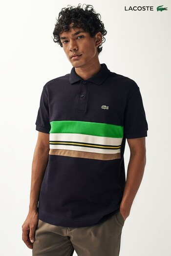 Lacoste Mens Blue Winter Elevated Essential Short Sleeve Polo Shirt (D92403) | £130
