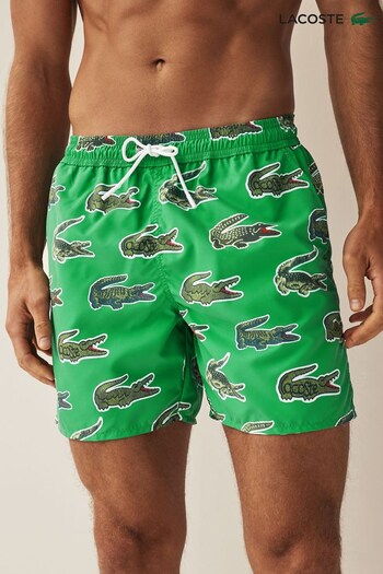 Lacoste Mens Green Holiday Icons Swim Shorts (D92407) | £80