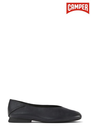 Casi Myra Black Leather Women's Ballerina Flats (D92438) | £120