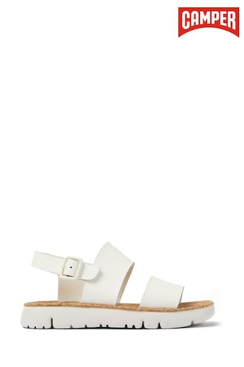 Oruga White Leather Women's Sandal (D92439) | £99