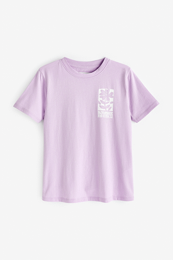 Abercrombie & Fitch Purple Back Graphic T-Shirt (D92444) | £15