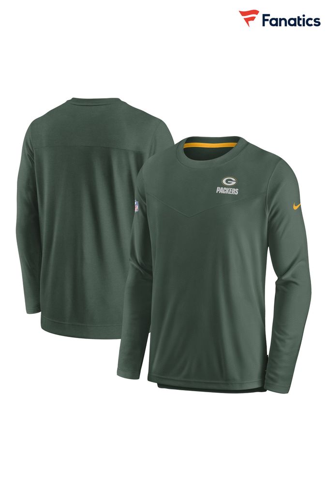 Nike Green Fanatics Green Bay Packers Nike Dri-Fit Player Long Sleeve Top (D92493) | £60