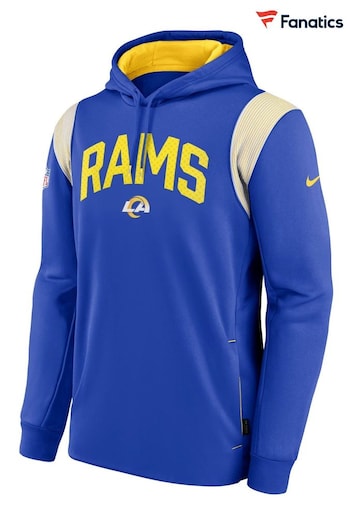 Nike Blue Fanatics Los Angeles Rams Sideline Nike Thermaflex PO Fleece Hoodie (D92504) | £70
