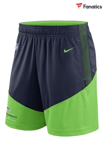 Nike Blue Fanatics Seattle Seahawks Nike On-field Sideline Dri-Fit Knit Shorts (D92512) | £45