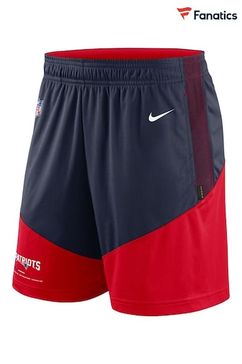 Nike Red NFL Fanatics New England Patriots On-Field Sideline Dri-Fit Knit Shorts Ryan (D92514) | £45