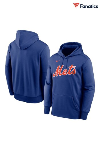 Nike Blue Fanatics New York Mets Nike Wordmark Thermal Performance Pullover Hoodie (D92517) | £65