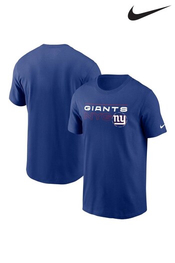 Nike Blue NFL Fanatics New York Giants Broadcast T-Shirt (D92536) | £25