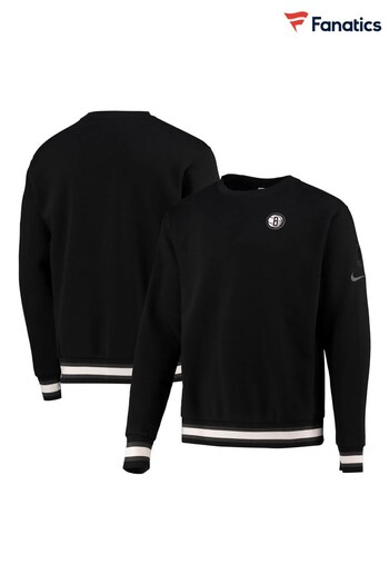 Nike Black Fanatics Brooklyn Nets Nike Courtside Crew Sweatshirt (D92602) | £55