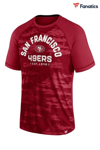 Fanatics Red NFL San Francisco 49ERS Iconic Defender Short Sleeve T-Shirt (D92617) | £30