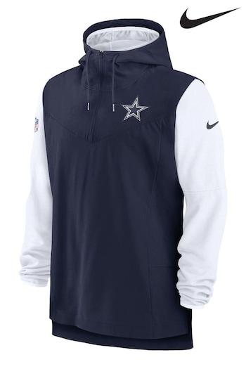 Nike Blue NFL Fanatics Dallas Cowboys Sideline Player Lightweight Jacket (D92628) | £85