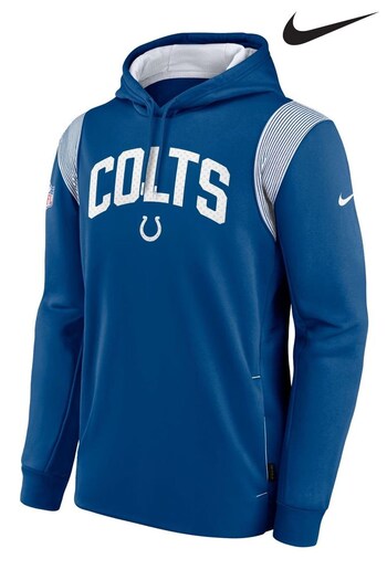 Nike Blue NFL Fanatics Indianapolis Colts Sideline Thermaflex PO Fleece Hoodie (D92629) | £70