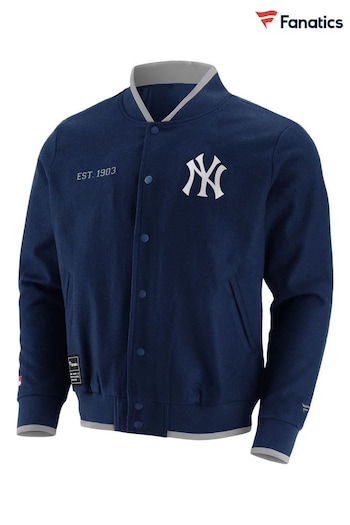 Fanatics Blue New York Yankees Branded Letterman Jacket (D92655) | £110