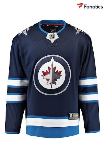 Fanatics Blue Winnipeg Jets Branded Jacket Breakaway Jersey (D92668) | £105