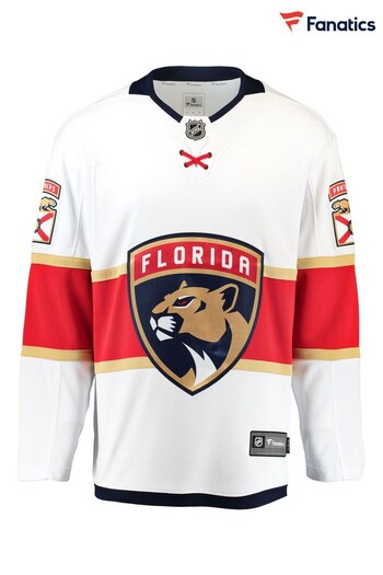 Fanatics Florida Panthers Branded Away Breakaway White Jersey (D92670) | £105