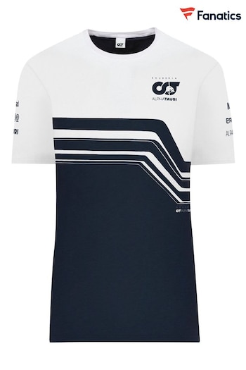 Fanatics Womens Blue Scuderia AlphaTauri 2022 Team T-Shirt (D92749) | £45