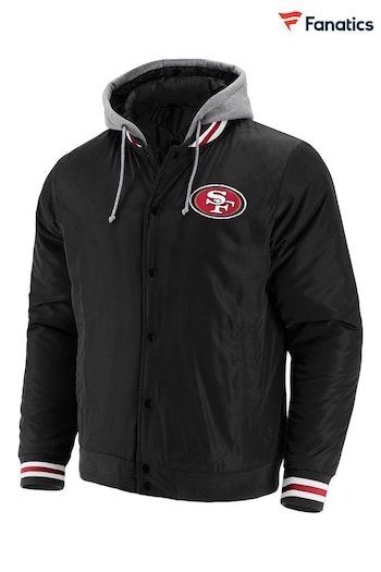 Fanatics NFL San Francisco 49ERS Branded Sateen Black Jacket (D92900) | £75