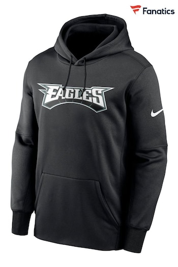 Nike Black NFL Fanatics Philadelphia Eagles Prime Wordmark Therma Pullover Hoodie (D92909) | £65