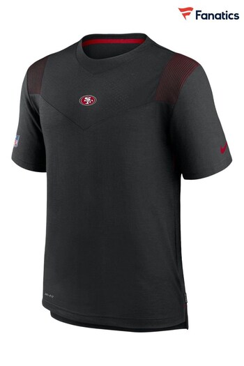 Nike Black NFL Fanatics San Francisco 49 Sideline Coaches T-Shirt (D92912) | £45
