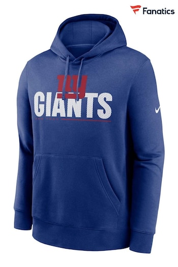 Nike Blue NFL Fanatics New York Giants Team Impact Club Fleece Hoodie (D92913) | £55